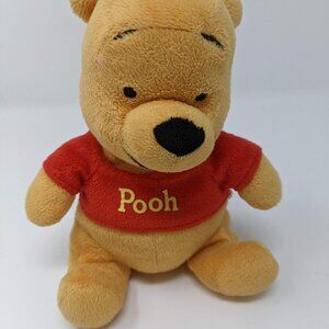 Winnie The Pooh Plush Toy Doll 10" Disney Red Shirt Stuffed Animal Collectible K